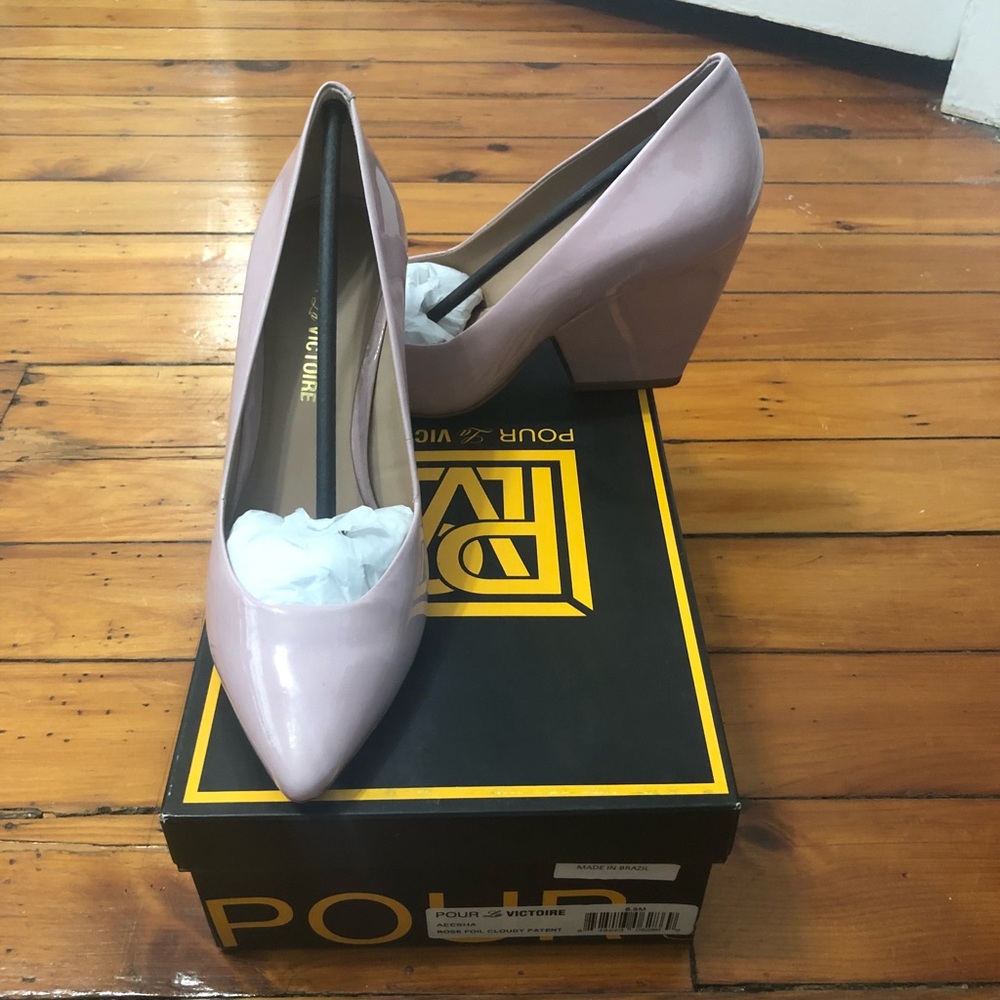 EUC PLV Aeesha Pink Patent Wedges